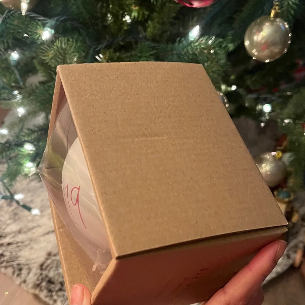 White Rae Dunn Christmas Ornament 2019